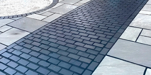 Брусчатка из известняка RKS Slate Belgian Black 200x100x40 мм 18