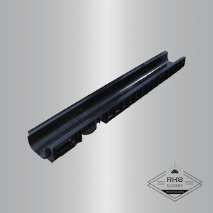 Лоток водоотводный PolyMax Basic пластиковый DN100, H80