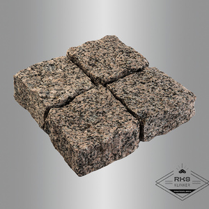 Гранитная брусчатка Возрождение, Колотая, 100x100 мм