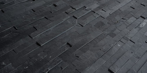 Фасадный черный камень на фото 3D панели RKS SLATE Сланец Black Slate в наличии на складе (12)