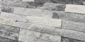 Плитка из натурального камня в ванную 3D панели RKS SLATE Мрамор Cloudy Grey заказать, фото результата монтажа (5)