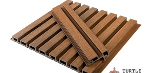 Реечная панель ДПК Тёртл Шелл Middle Lines Thai Teak Коэкструзия 3