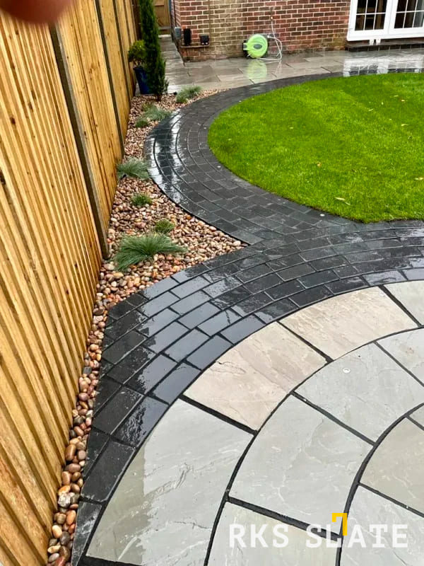 Брусчатка из известняка RKS Slate Belgian Black 200x100x40 мм 3