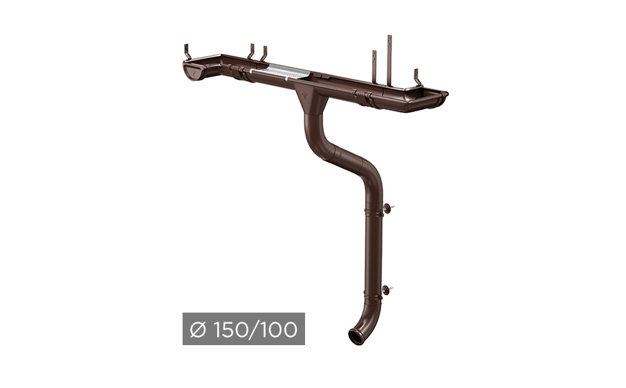 Водосточная система AQUASYSTEM PU 150/100 мм RAL 8017 в Липецке