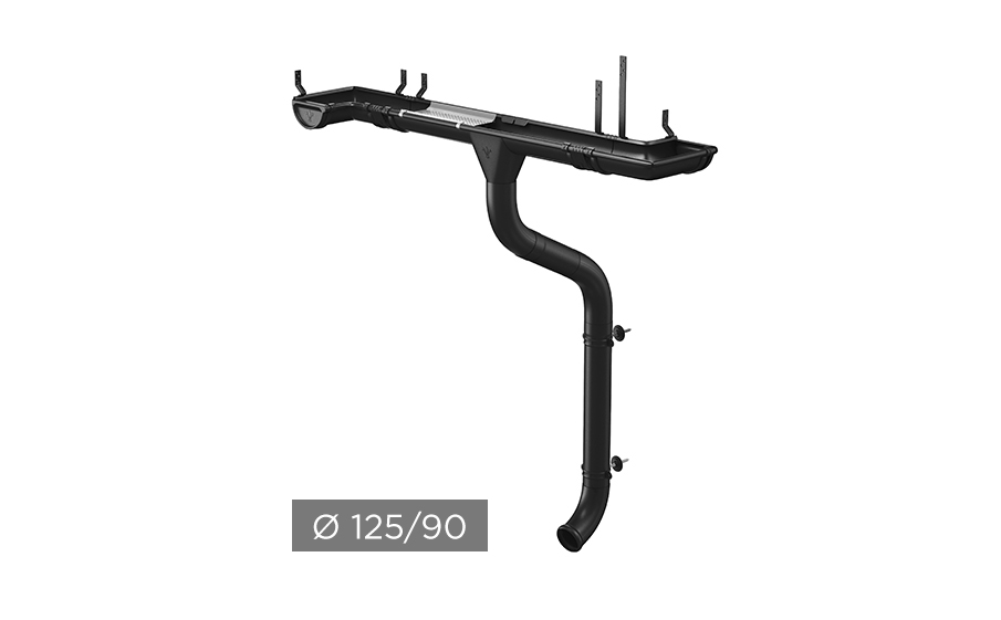 Водосточная система AQUASYSTEM PU MATT 125/90 мм RAL 9005 в Липецке