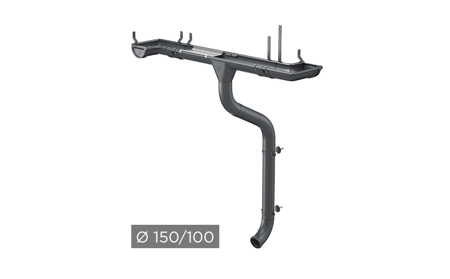 Водосточная система AQUASYSTEM PU MATT 150/100 мм RAL 7024 в Липецке