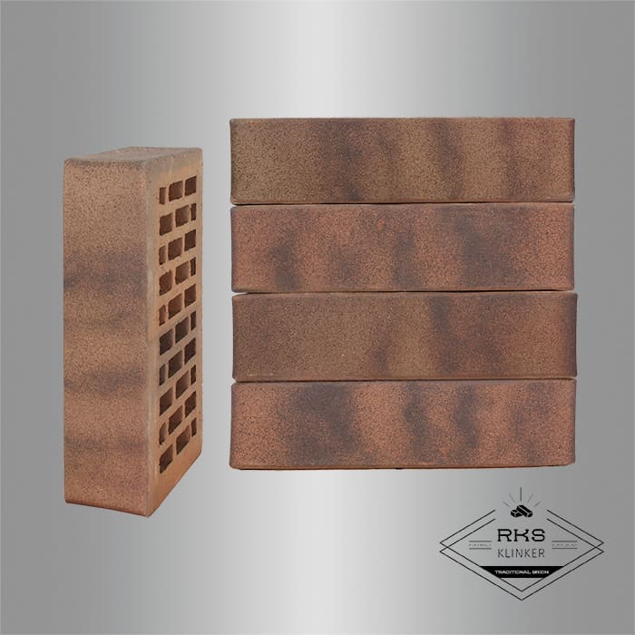 Кирпич облицовочный ЛСР, Ореховый флэш, Гладкий, 1НФ в Липецке