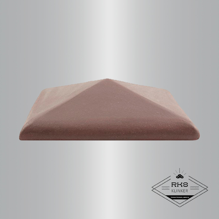 Клинкерный колпак на столб ZG Clinker, С42 425х425 мм, вишнёвый в Липецке