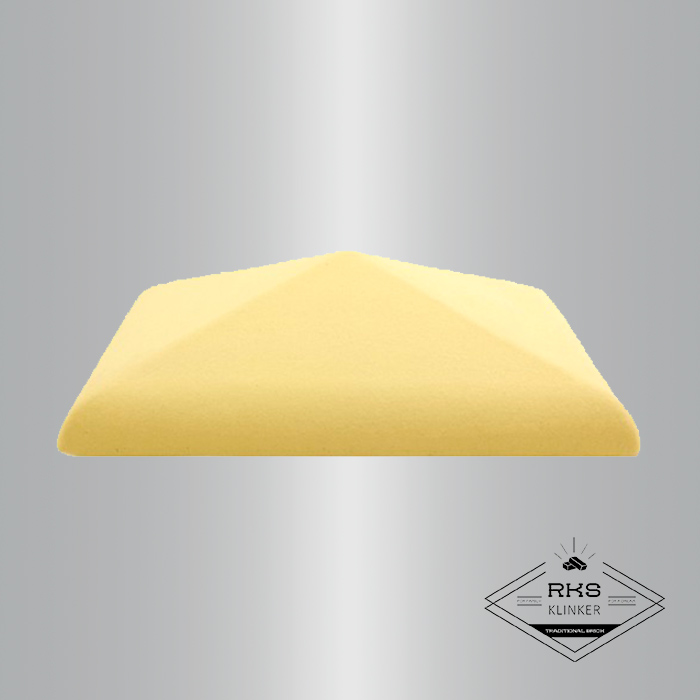 Клинкерный колпак на столб ZG Clinker, С42 425х425 мм, жёлтый в Липецке