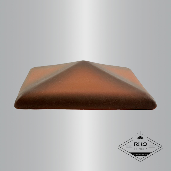 Клинкерный колпак на столб ZG Clinker, С42 425х425 мм, каштановый в Липецке