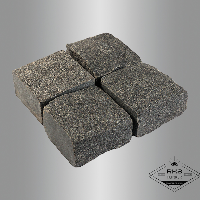 Гранитная брусчатка Габбро, Колотая, 100x100x50 мм в Липецке