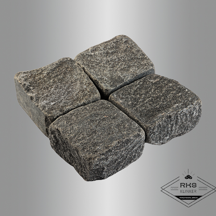 Гранитная брусчатка Габбро, Галтованная, 100x100x50 мм в Липецке