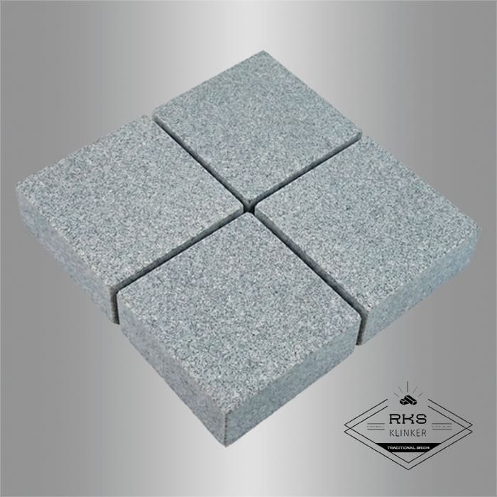 Гранитная брусчатка RKS SLATE Сильвер Пёрл, пиленая 100х100 мм в Липецке