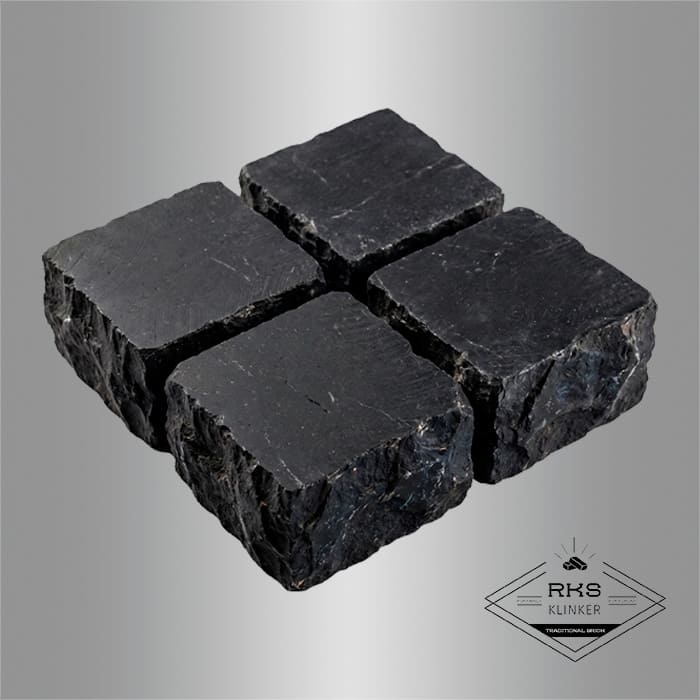 Брусчатка из известняка RKS Slate Belgian Black 100x100x40 мм в Липецке