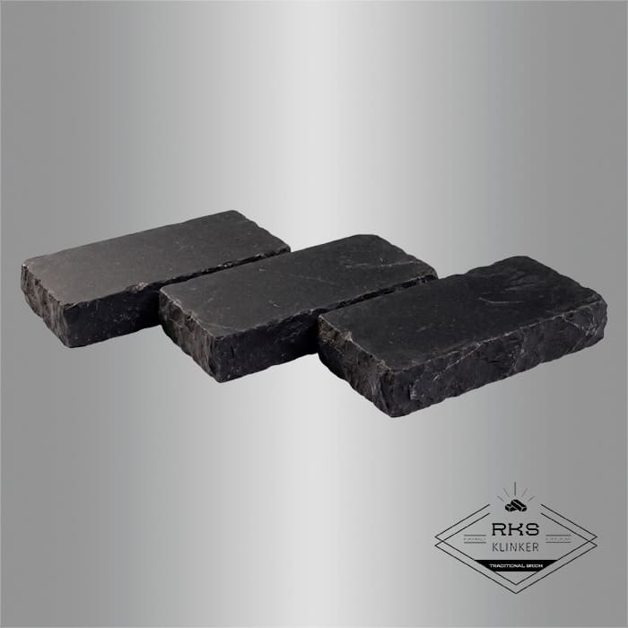 Брусчатка из известняка RKS Slate Belgian Black 200x100x20 мм в Липецке