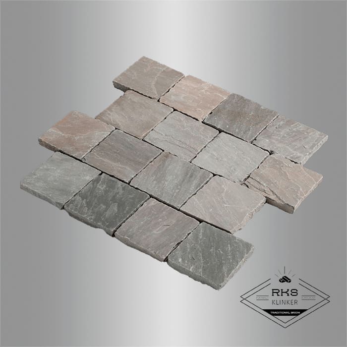 Брусчатка из песчаника RKS Slate Belgian Grey 100x100x40 мм в Липецке
