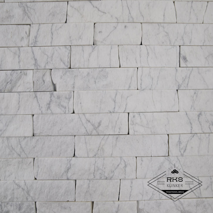 Фасадный камень Полоса - Мрамор Bianco Carrara в Липецке