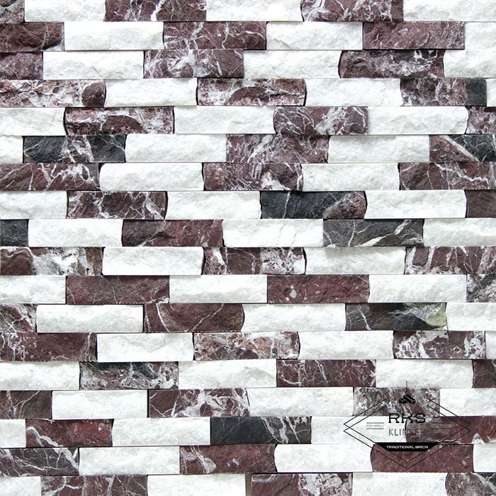 Фасадный камень Полоса - Мрамор Marble Cherry в Липецке