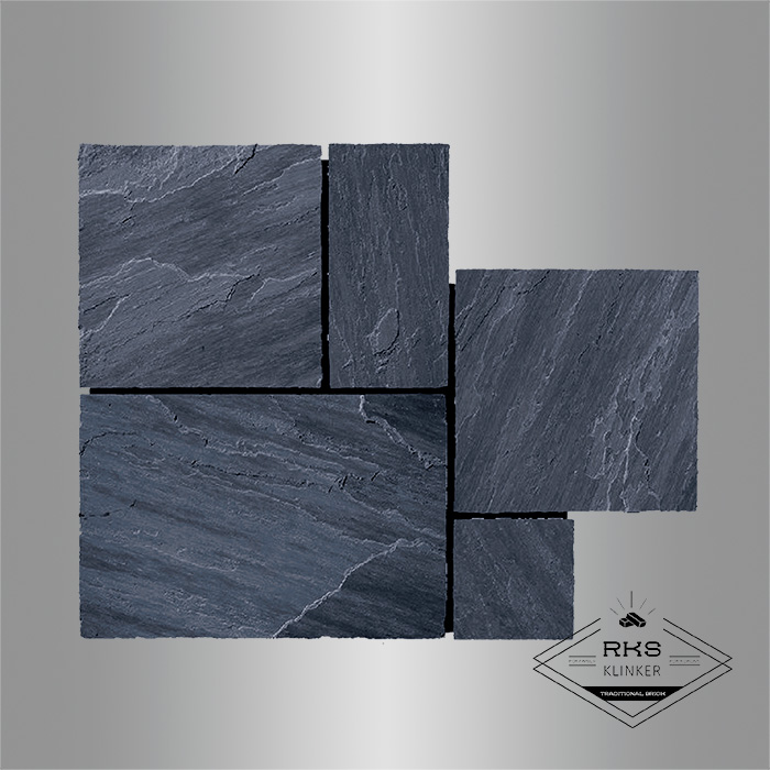 Мозаика из камня известняк RKS SLATE Belgian Black в Липецке