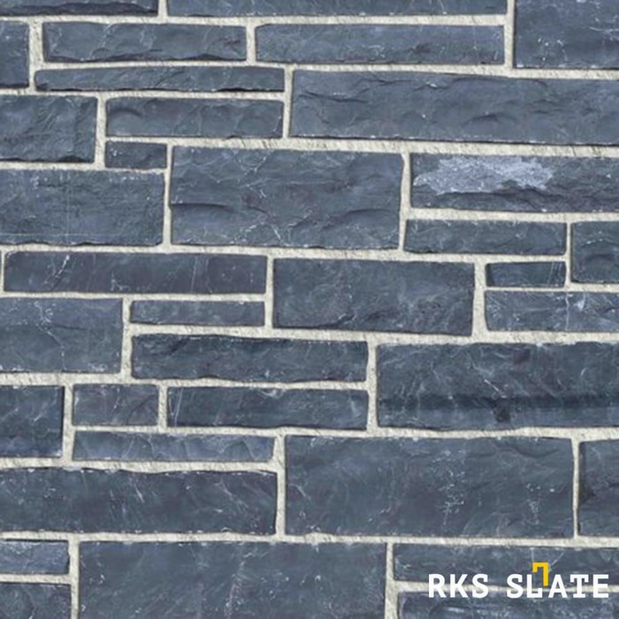 Фасадный облицовочный камень Black Slate Strips в Липецке
