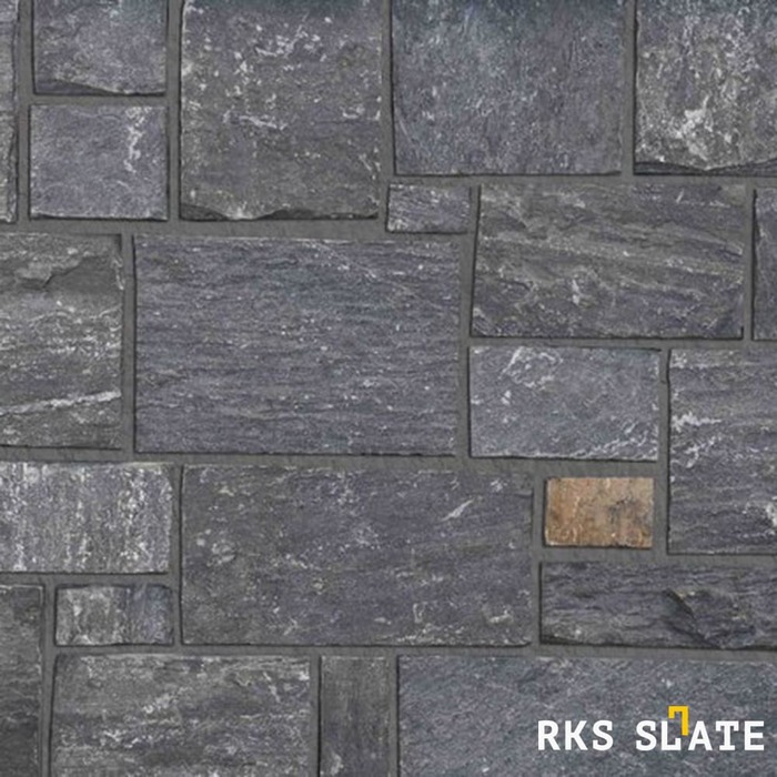 Фасадный облицовочный камень Black Slate Castle в Липецке