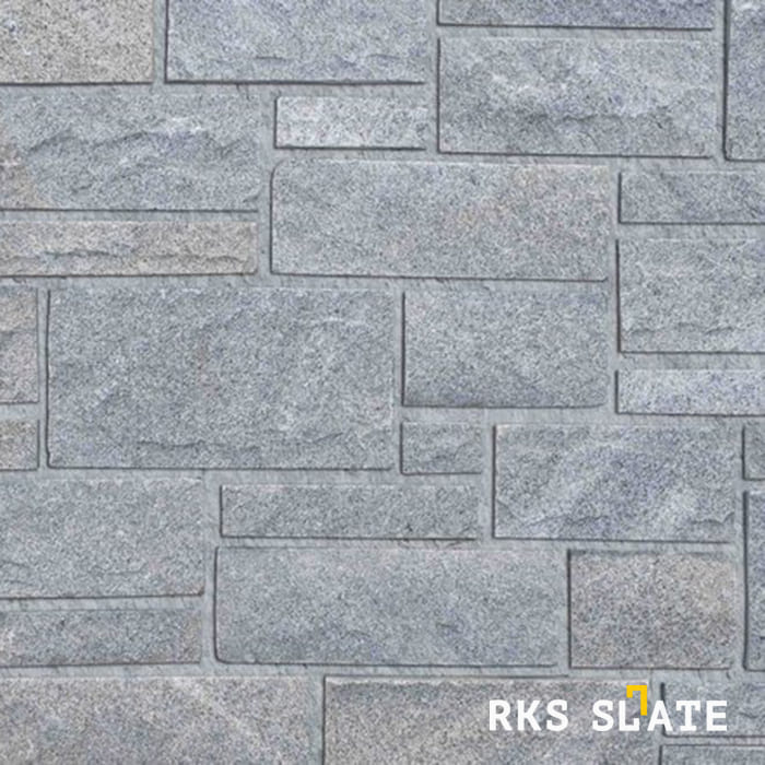 Фасадный облицовочный камень Grey Quartz Castle в Липецке