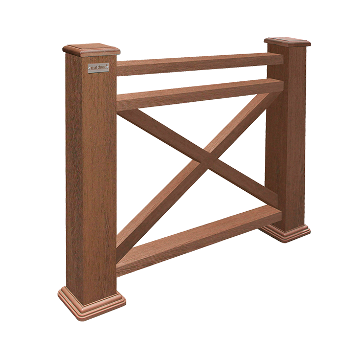Ограждение из ДПК Outdoor, Кантри плюс, 3D STORM, Brown в Липецке