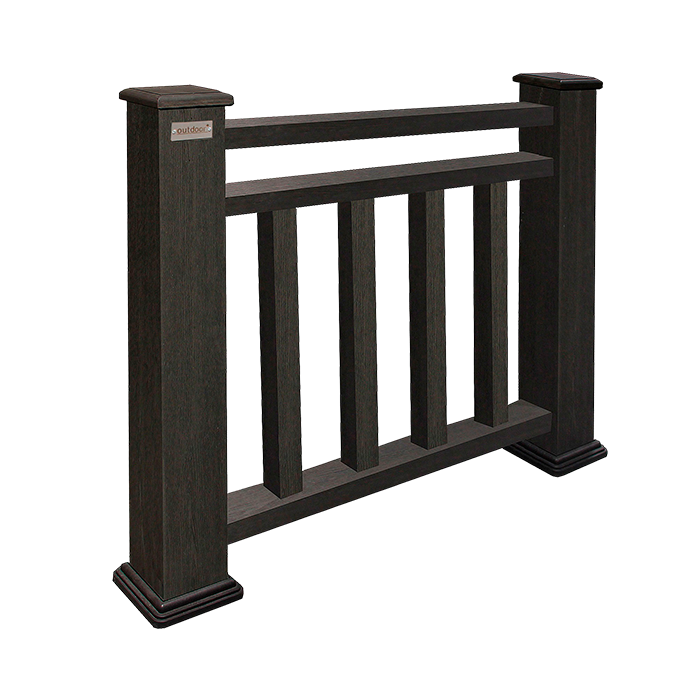 Ограждение из ДПК Outdoor, Классик плюс, 3D STORM, Black в Липецке