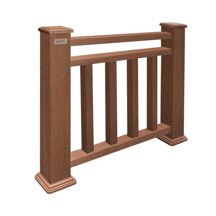 Ограждение из ДПК Outdoor, Классик плюс, 3D STORM, Brown в Липецке