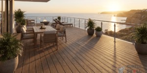 Террасная доска ДПК Turtle Shell Australian Palisander, Коэкструзия 2.0 открытый балкон