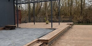 Террасная доска ДПК Turtle Shell Solid Australian Palisander Dual Thai Teak Co-Extrusion благоустройство территори доской из дпк (2)