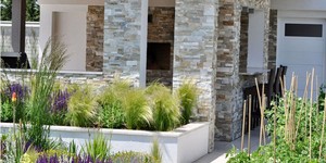 Бежевый каменный фасад дома заказать 3D панели RKS SLATE Сланец Beige Slate Modern (8)