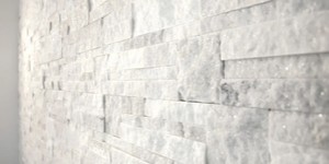 Белый камень для стен в интерьере купить 3D панели RKS SLATE Кварцит White Quartz Modern (2)