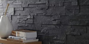 Декоративный камень для стен интерьера заказать 3D панели RKS SLATE Сланец Black Slate Modern (5)