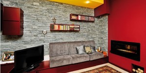 Стена из камня фото 3D панель RKS SLATE Кварцит Grey Quartz Country купить природный камень для интерьера (5)